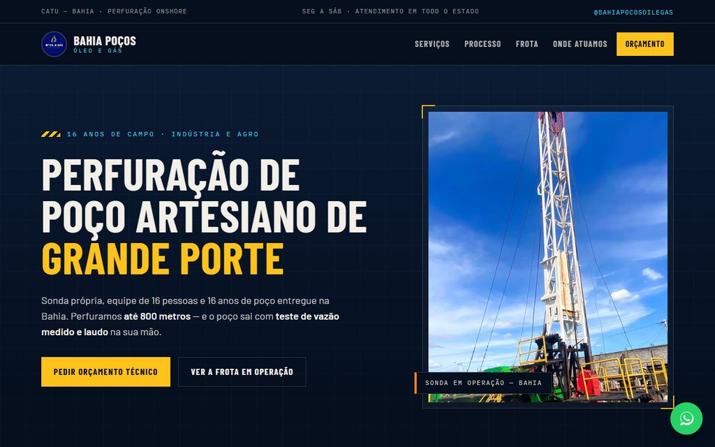 Site da Bahia Poços